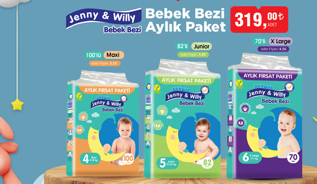 Jenny & Willy Bebek Bezi Aylık Paket image