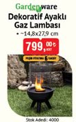 Gardenware Dekoratif Ayaklı Gaz Lambası 14,8x27,9 cm image