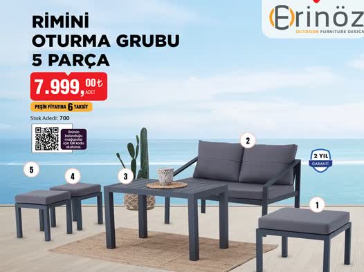 Rimini Oturma Grubu 5 Parça image