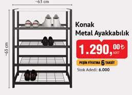 Konak Metal Ayakkabılık 63 cm image