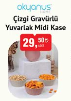 Okyanus Home Çizgi Gravürlü Yuvarlak Midi Kase image