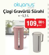 Okyanus Home Çizgi Gravürlü Sürahi 1,5 L image