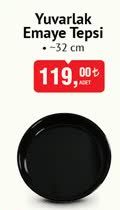 Yuvarlak Emaye Tepsi 32 cm image