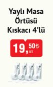 Yaylı Masa Örtüsü Kiskacı 4'lü image