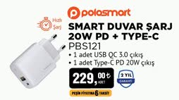 Polasmart Smart Duvar Şarj 20W PD image