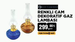 Renkli Cam Dekoratif Gaz Lambası image