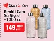 Class in Love Renkli Cam Su Şişesi 1000 cc image