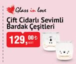 Glass In Love Çift Cidarlı Sevimli Bardak image