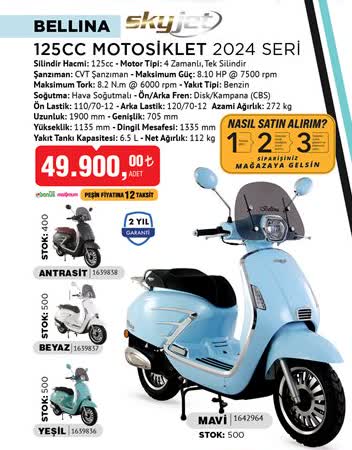 BELLINA Skyjet 125Cc Motosiklet 2024 Serisi image