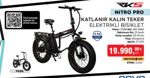 RKS Nitro Pro Katlanır Kalın Teker Elektrikli Bisiklet image