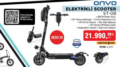 Onvo Elektrikli Scooter ST-08 image