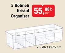 5 Bölmeli Kristal Organizer image