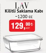 Lav Kilitli Saklama Kabı 1200 cc image