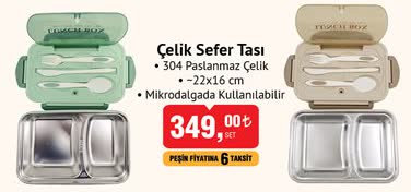 Çelik Sefer Tası 304 Paslanmaz Çelik 22x16 cm image