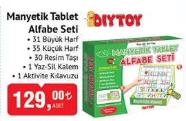 Diytoy Manyetik Tablet Alfabe Seti image
