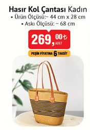 Hasır Kol Çantası Kadın image