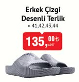 Erkek Çizgi Desenli Terlik image