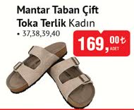 Kadın Mantar Taban Çift Toka Terlik image