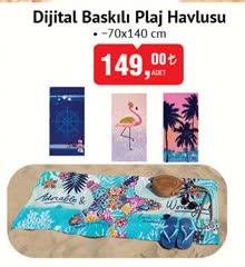 Dijital Baskılı Plaj Havlusu image