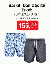 Dijital Baskılı Erkek Deniz Şortu image