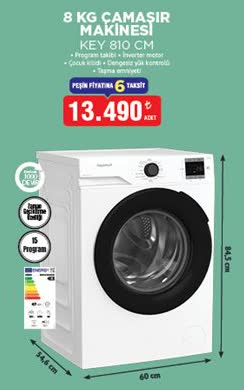 Key 810 Cm 8 Kg Çamaşır Makinesi image