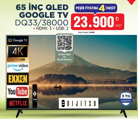 65 İNÇ QLED GOOGLE TV image