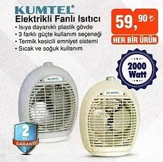 Kumtel Elektrikli Fanlı Isıtıcı 2000 Watt image