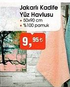 Jakarlı Kadife Yüz Havlusu 50x90 cm image