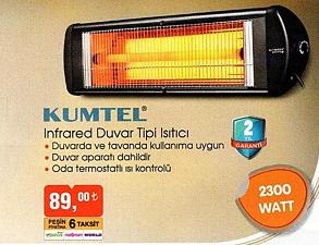 Kumtel Infrared Duvar Tipi Isıtıcı 2300 Watt image