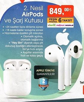 2. Nesil AirPods ve Şarj Kutusu image