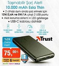 Trust Taşınabilir Şarj Aleti 10.000 mAh Esla Thin image