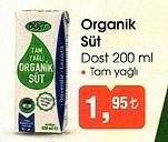 Dost 200 ml Tam yağlı Organik Süt image