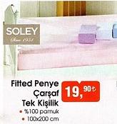 Soley Fitted Penye Çarşaf Tek Kişilik 100x200 cm image