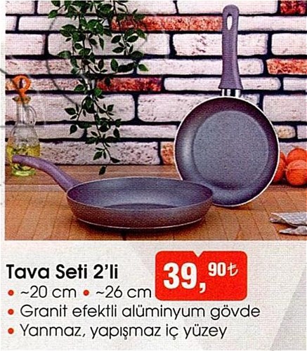 Tava Seti 2'li 20 cm / 26 cm image