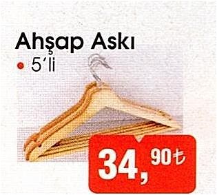 Ahşap Askı 5'li image