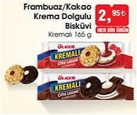 Ülker Kremalı Frambuaz/Kakao Krema Dolgulu Bisküvi 165 g image