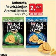 Ülker Krispi Baharatlı/Peynir&Soğan Aromalı Kraker 92 g image