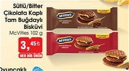 Bim Ülker McVities Sütlü/Bitter Çikolata Kaplı Tam Buğdaylı Bisküvi 102 g