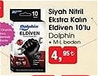 Dolphin Siyah Nitril Ekstra Kadın Eldiven 10'lu image