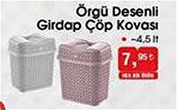 Örgü Desenli Girdap Çöp Kovası 4,5 lt image