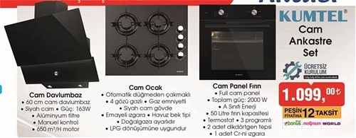 Kumtel Cam Ankastre Set image
