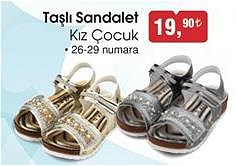 Taşlı Sandalet Kız Çocuk image