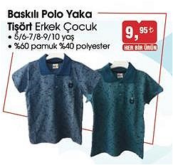 Baskılı Polo Yaka Tişört Erkek Çocuk image