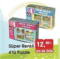 Süper Renkli 4'lü Puzzle image