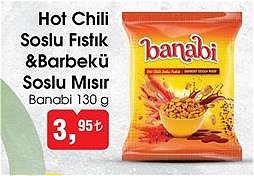 Banabi Hot Chili Soslu Fıstık&Barbekü Soslu Mısır 130 g image