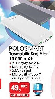 Polosmart Taşınabilir Şarj Aleti 10000 mAh image