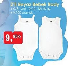 2'li Beyaz Bebek Body image