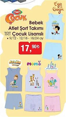 Trt Çocuk Bebek Atlet Şort Takımı image