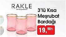 Rakle 3'lü Kısa Meşrubat Bardağı image