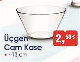 Üçgen Cam Kase 13 cm image